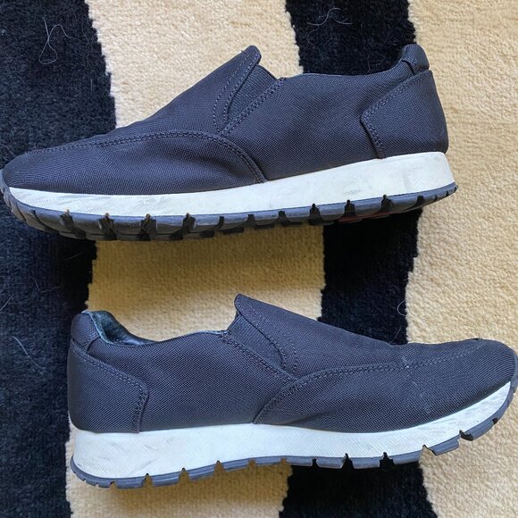 Black Prada Sport Nylon Slip On Tech Sneakers Size 7.5 - Picture 1 of 9